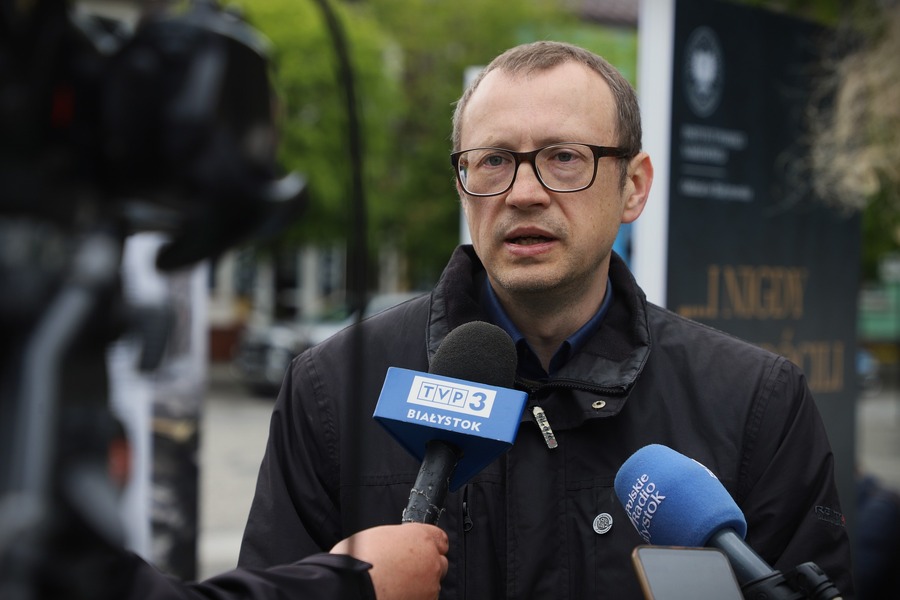 Otwarcie wystawy „...i nigdy nie wrócili do domu. Alfabet Obławy Augustowskiej” autorstwa Jarosława Wasilewskiego – 8 maja 2025, fot. Paula Prudziłowicz (IPN)