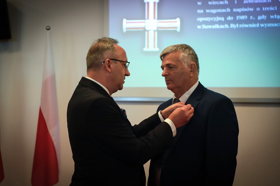 Uroczystość wręczenia działaczom opozycji antykomunistycznej Krzyży Wolności i Solidarności – 12 czerwca 2025, fot. Paula Prudziłowicz (IPN)