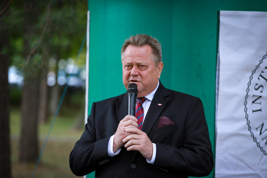 III Bieg Pamięci Ofiar Obławy Augustowskiej w Mikaszówce – 5 lipca 2025. Na zdjęciu Poseł na Sejm RP Jarosław Zieliński, fot. Paula Prudziłowicz (IPN)