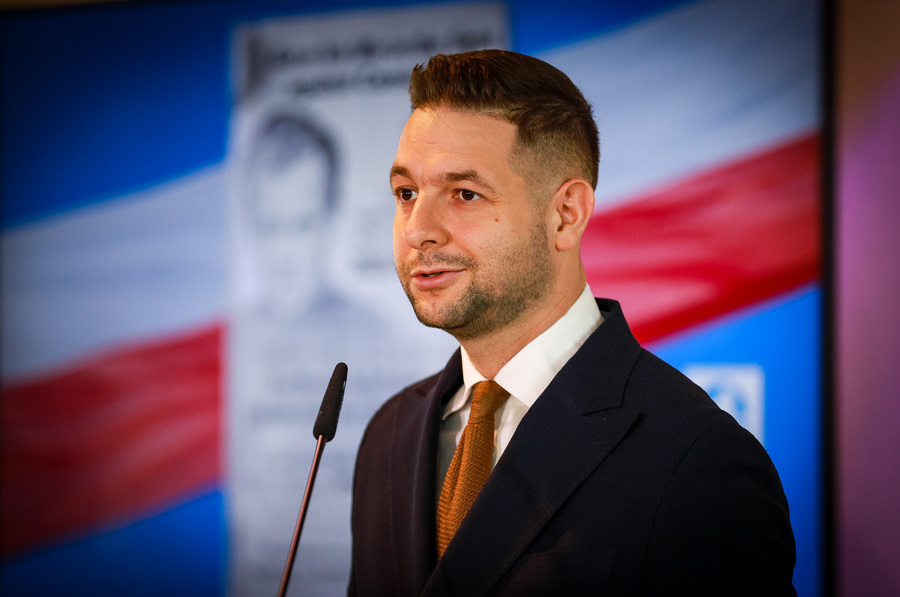 Otwarcie wystawy „Dekalog ks. Jerzego”, poświęconej bł. ks. Jerzemu Popiełuszce w Parlamencie Europejskim – 15 lipca 2025, fot. Paula Prudziłowicz (IPN)