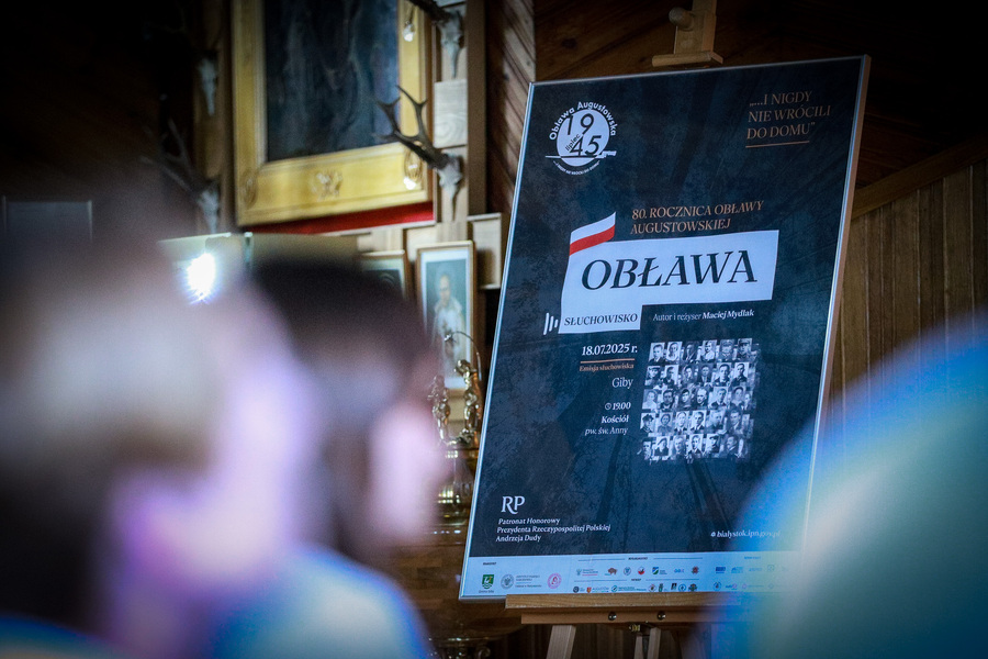 Premiera słuchowiska „Obława” upamiętniającego Ofiary Obławy Augustowskiej – 18 lipca 2025, fot. Paula Prudziłowicz (IPN)
