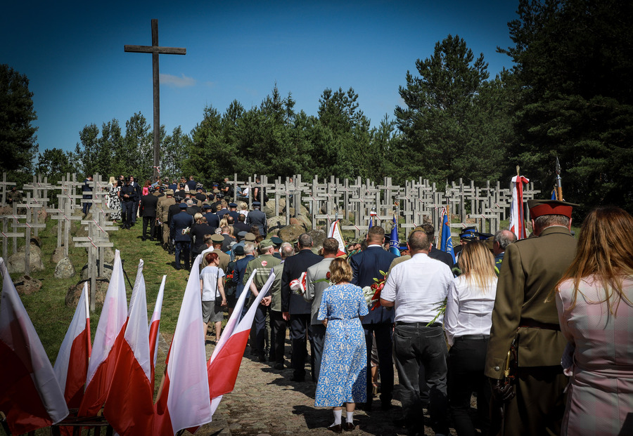 Zginęli bo byli Polakami – główne uroczystości 80. rocznicy Obławy Augustowskiej w Gibach – 20 lipca 2025, fot. Paula Prudziłowicz (IPN)