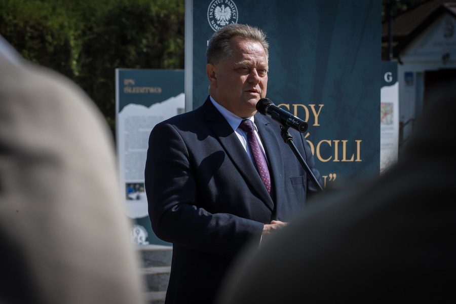 Otwarcie wystawy „…i nigdy nie wrócili do domu. Alfabet Obławy Augustowskiej” autorstwa Jarosława Wasilewskiego w Sokółce – 2 września 2025, fot. Paula Prudziłowicz (IPN)