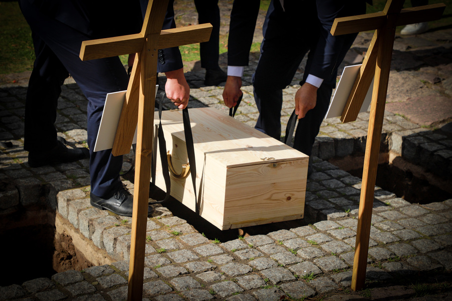 Uroczystości pogrzebowe Edwarda Borkowskiego i pięciu innych żołnierzy Armii Krajowej z oddziału Sergiusza Zyndrama-Kościałkowskiego ps. „Fakir” – 23 września 2025, fot. Paula Prudziłowicz (IPN)