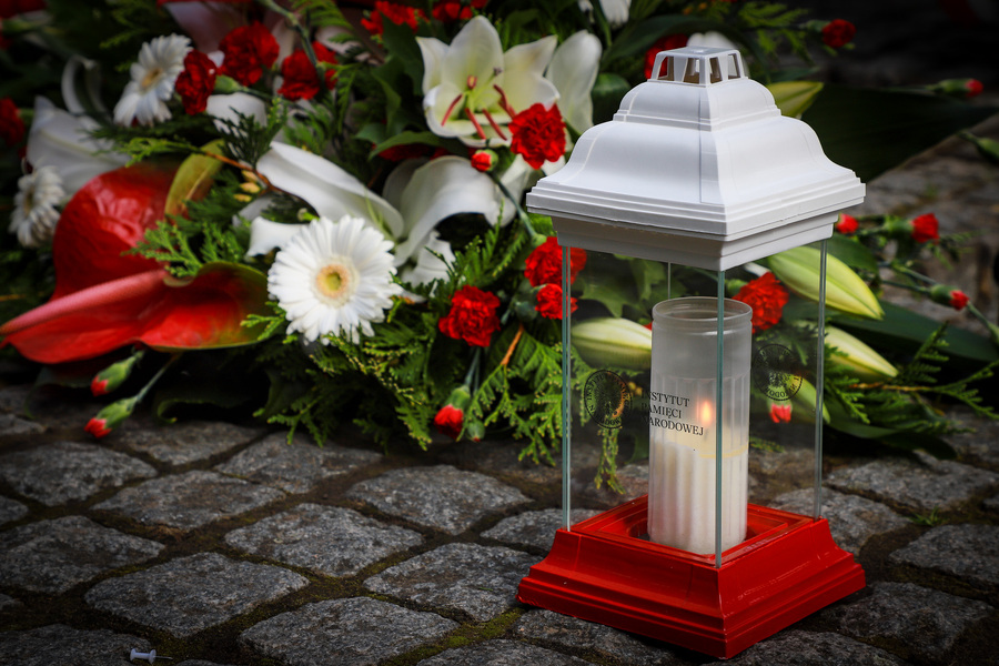 Uroczystości pogrzebowe Edwarda Borkowskiego i pięciu innych żołnierzy Armii Krajowej z oddziału Sergiusza Zyndrama-Kościałkowskiego ps. „Fakir” – 23 września 2025, fot. Paula Prudziłowicz (IPN)