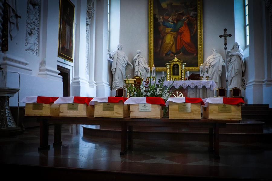 Uroczystości pogrzebowe Edwarda Borkowskiego i pięciu innych żołnierzy Armii Krajowej z oddziału Sergiusza Zyndrama-Kościałkowskiego ps. „Fakir” – 23 września 2025, fot. Paula Prudziłowicz (IPN)