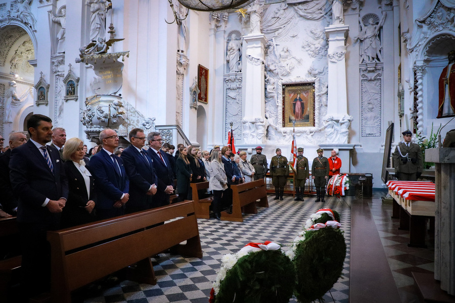 Uroczystości pogrzebowe Edwarda Borkowskiego i pięciu innych żołnierzy Armii Krajowej z oddziału Sergiusza Zyndrama-Kościałkowskiego ps. „Fakir” – 23 września 2025, fot. Paula Prudziłowicz (IPN)