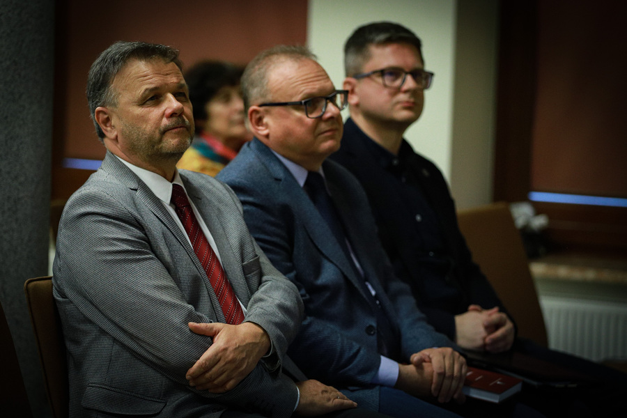 Spotkanie autorskie z Adamem Hlebowiczem, autorem książki „Święty bolszewik”. Ksiądz Henryk Hlebowicz (1904-1941) – 22 października 2025, fot. Paula Prudziłowicz (IPN)