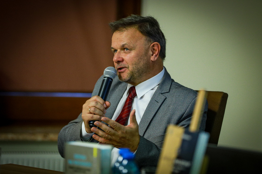 Spotkanie autorskie z Adamem Hlebowiczem, autorem książki „Święty bolszewik”. Ksiądz Henryk Hlebowicz (1904-1941) – 22 października 2025, fot. Paula Prudziłowicz (IPN)