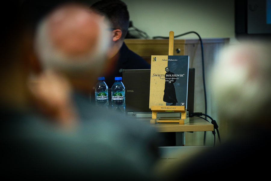 Spotkanie autorskie z Adamem Hlebowiczem, autorem książki „Święty bolszewik”. Ksiądz Henryk Hlebowicz (1904-1941) – 22 października 2025, fot. Paula Prudziłowicz (IPN)