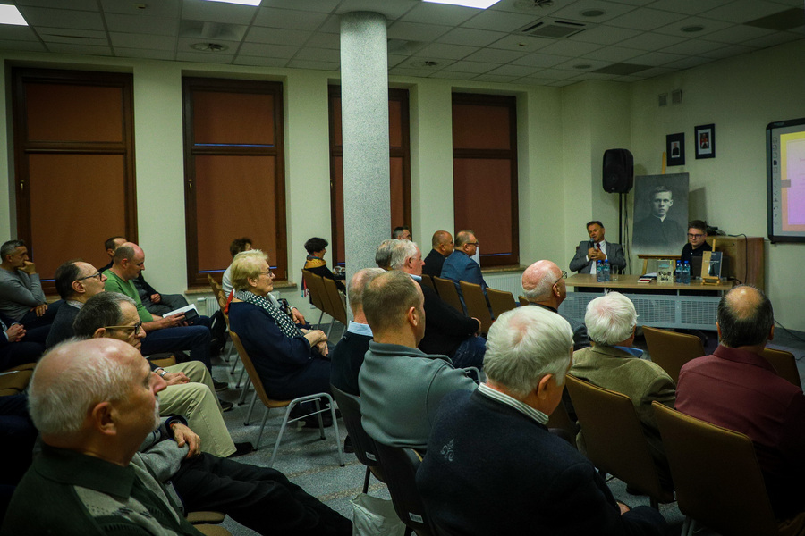 Spotkanie autorskie z Adamem Hlebowiczem, autorem książki „Święty bolszewik”. Ksiądz Henryk Hlebowicz (1904-1941) – 22 października 2025, fot. Paula Prudziłowicz (IPN)