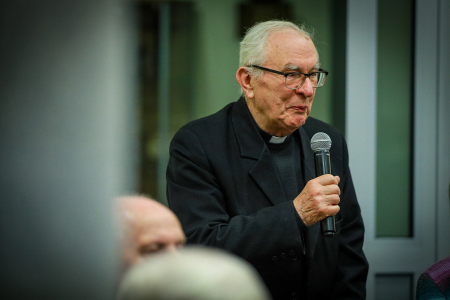 Spotkanie autorskie z Adamem Hlebowiczem, autorem książki „Święty bolszewik”. Ksiądz Henryk Hlebowicz (1904-1941) – 22 października 2025, fot. Paula Prudziłowicz (IPN)