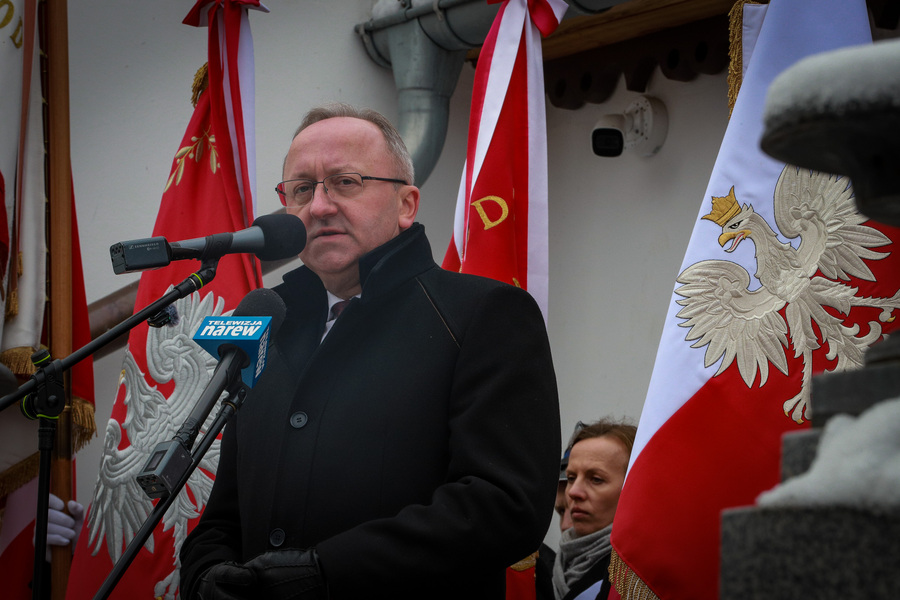 Obchody 87. rocznicy śmierci Romana Dmowskiego – Drozdowo, 2.01.2026, fot. Paula Prudziłowicz (IPN)