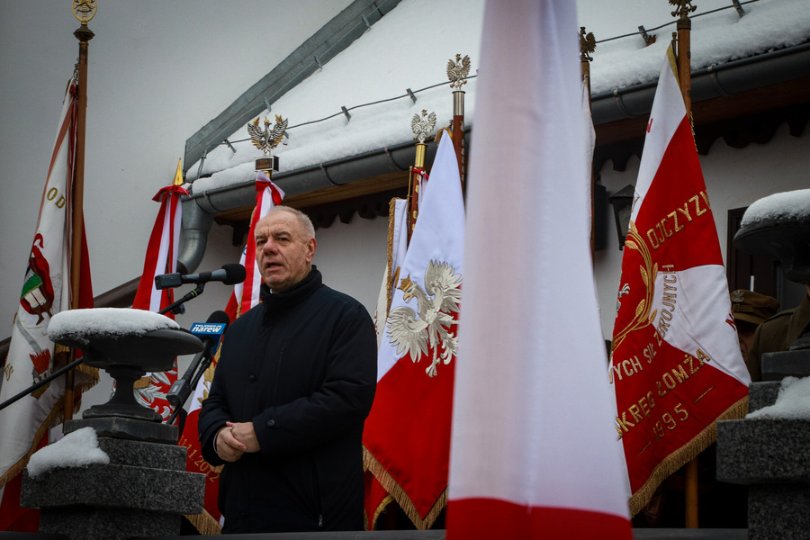 Obchody 87. rocznicy śmierci Romana Dmowskiego – Drozdowo, 2.01.2026, fot. Paula Prudziłowicz (IPN)