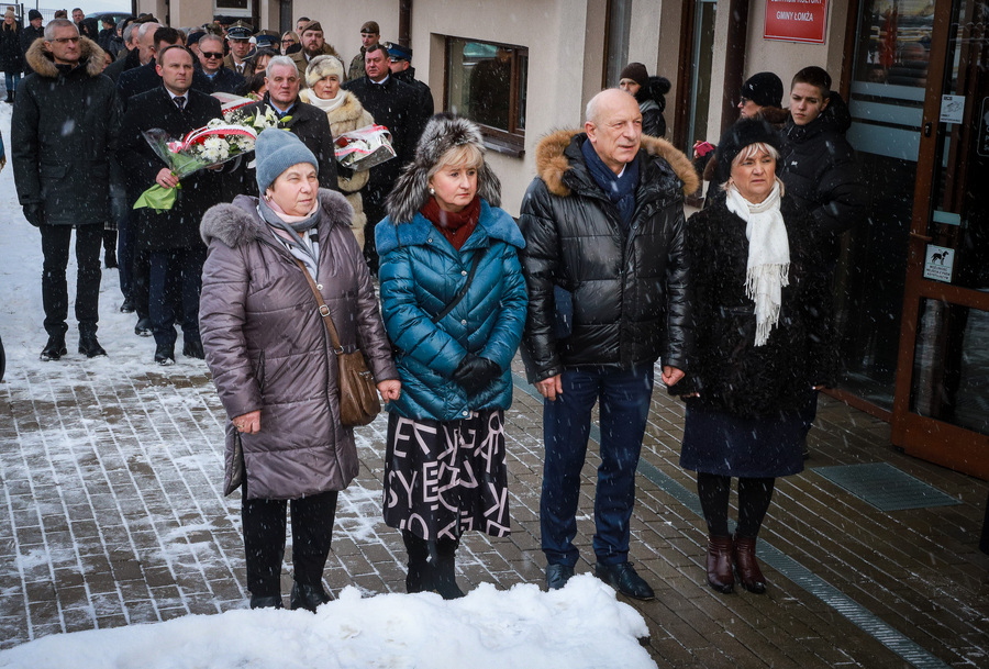 Uroczystości upamiętniające deportacje mieszkańców rejonu łomżyńskiego z 1940 r. w Podgórzu – 8 lutego 2026, fot. Paula Prudziłowicz (IPN)