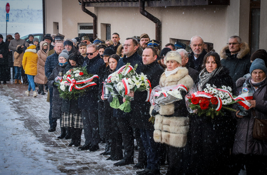 Uroczystości upamiętniające deportacje mieszkańców rejonu łomżyńskiego z 1940 r. w Podgórzu – 8 lutego 2026, fot. Paula Prudziłowicz (IPN)