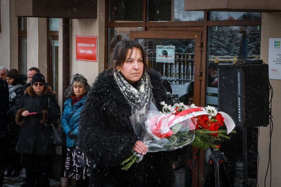 Uroczystości upamiętniające deportacje mieszkańców rejonu łomżyńskiego z 1940 r. w Podgórzu – 8 lutego 2026, fot. Paula Prudziłowicz (IPN)