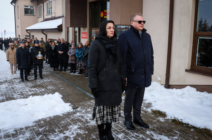 Uroczystości upamiętniające deportacje mieszkańców rejonu łomżyńskiego z 1940 r. w Podgórzu – 8 lutego 2026, fot. Paula Prudziłowicz (IPN)