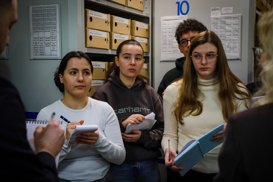 Odwiedziny przedstawicieli organizacji Yahad-in Unum oraz grupy studentów i profesorów z Uniwersytetu w Albi we Francji – 10 marca 2026, fot. Paula Prudziłowicz (IPN)