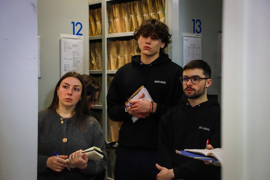 Odwiedziny przedstawicieli organizacji Yahad-in Unum oraz grupy studentów i profesorów z Uniwersytetu w Albi we Francji – 10 marca 2026, fot. Paula Prudziłowicz (IPN)