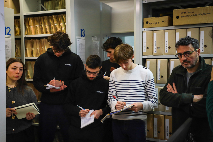 Odwiedziny przedstawicieli organizacji Yahad-in Unum oraz grupy studentów i profesorów z Uniwersytetu w Albi we Francji – 10 marca 2026, fot. Paula Prudziłowicz (IPN)