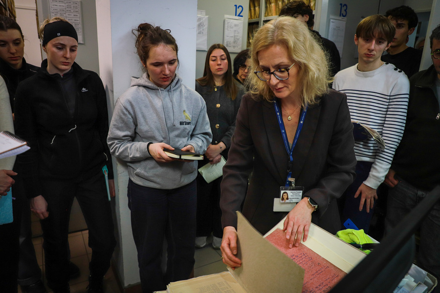 Odwiedziny przedstawicieli organizacji Yahad-in Unum oraz grupy studentów i profesorów z Uniwersytetu w Albi we Francji – 10 marca 2026, fot. Paula Prudziłowicz (IPN)