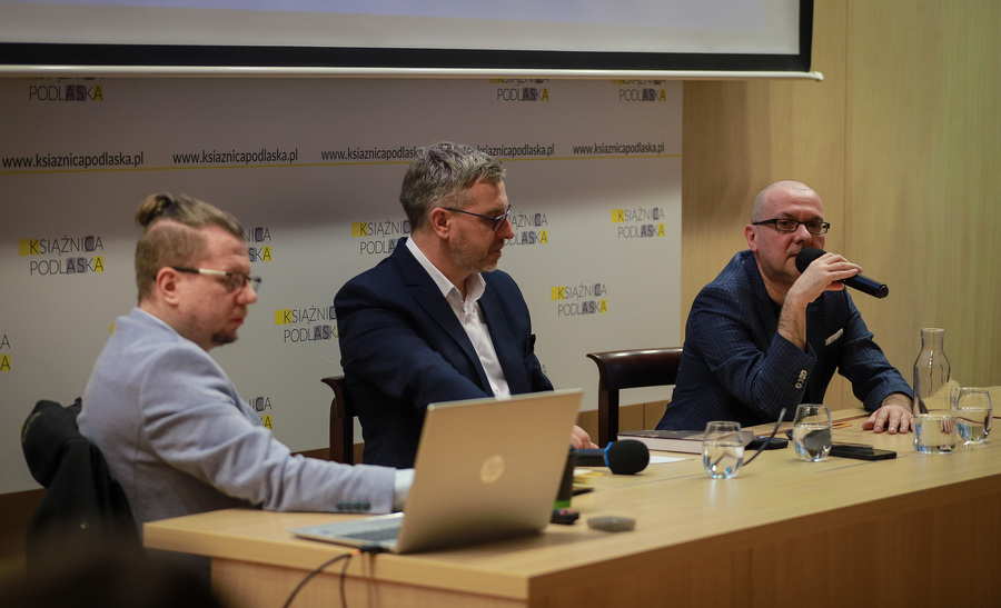 Spotkanie z autorami książki „Żegnam wszystkich. Henryk Urbanowicz ‘Zabawa’” w ramach Przystanku Historia IPN Białystok – 10 marca 2026, fot. Paula Prudziłowicz (IPN)