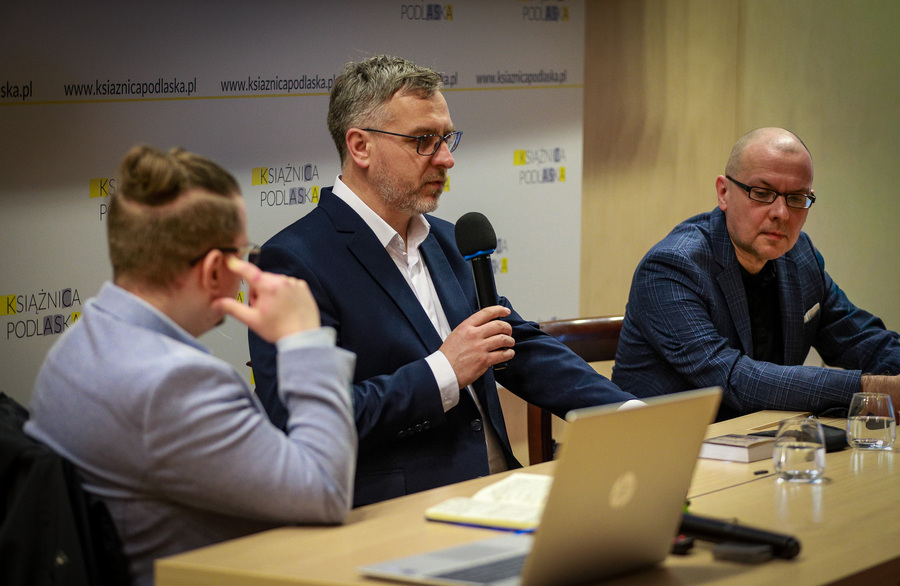 Spotkanie z autorami książki „Żegnam wszystkich. Henryk Urbanowicz ‘Zabawa’” w ramach Przystanku Historia IPN Białystok – 10 marca 2026, fot. Paula Prudziłowicz (IPN)