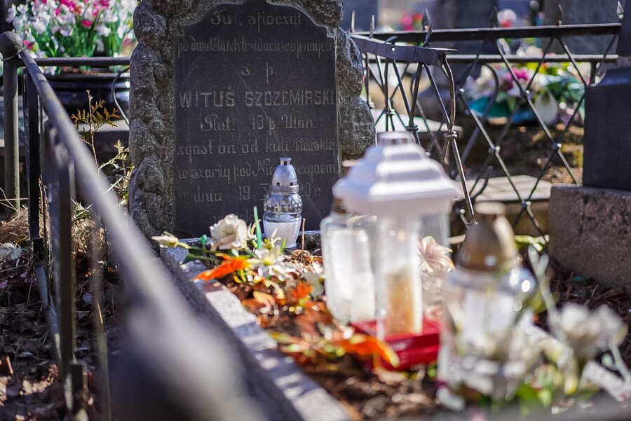 Uroczystość oznaczenia i poświęcenia pomnika nagrobnego kpr. Napoleona Ciukszy ps. „Waligóra” – żołnierza Armii Krajowej w Powiewiórce na Litwie – 21 marca 2026, fot. Mateusz Niegowski (IPN)