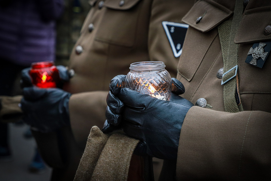 Ełcki Marsz Katyński – Katyński Marsz Cieni, zorganizowany w ramach obchodów Dnia Pamięci Ofiar Zbrodni Katyńskiej – 19 kwietnia 2026, fot. Paula Prudziłowicz (IPN)