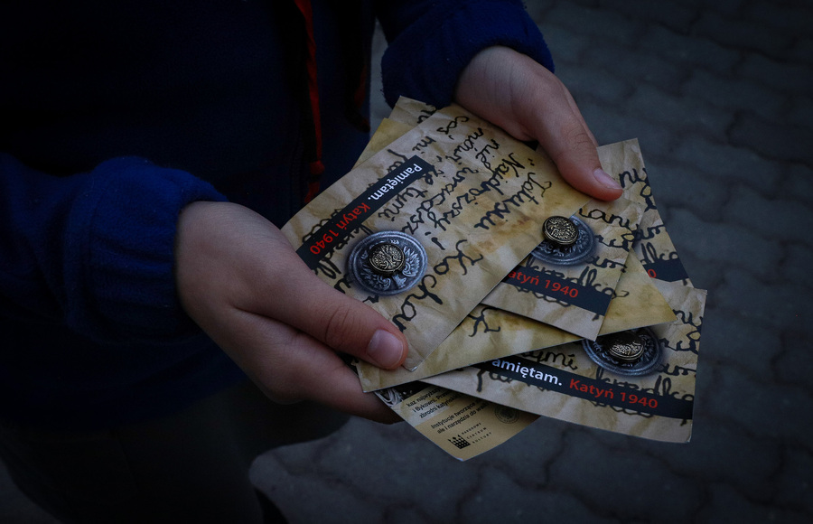 Ełcki Marsz Katyński – Katyński Marsz Cieni, zorganizowany w ramach obchodów Dnia Pamięci Ofiar Zbrodni Katyńskiej – 19 kwietnia 2026, fot. Paula Prudziłowicz (IPN)