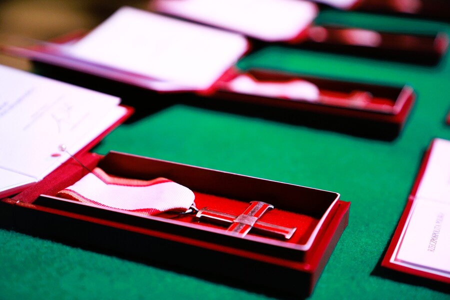 Uroczyste spotkanie Dam i Kawalerów Krzyża Wolności i Solidarności z okazji 45. rocznicy powstania i rejestracji Niezależnego Samorządnego Związku Zawodowego „Solidarność" – 23 kwietnia 2026, fot. Paula Prudziłowicz (IPN)