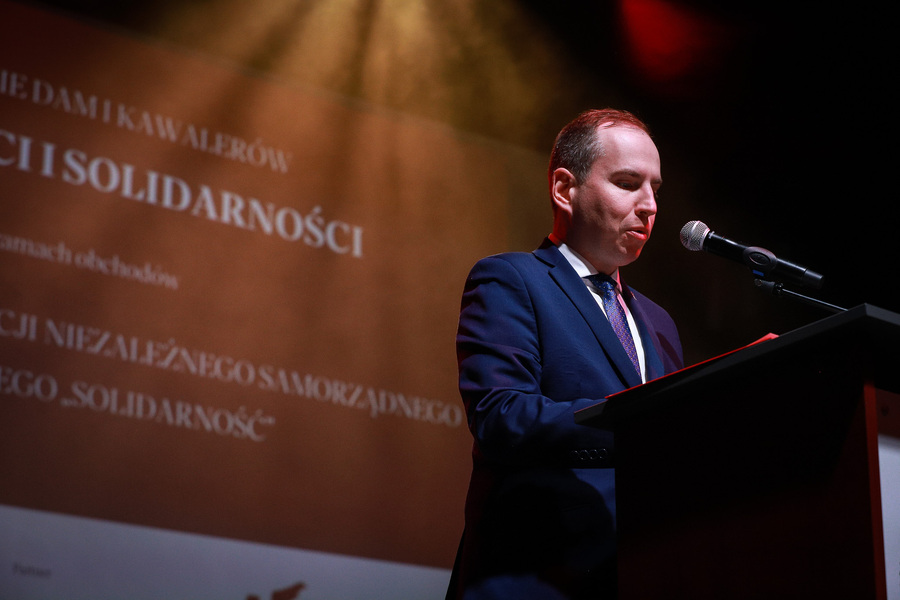 Uroczyste spotkanie Dam i Kawalerów Krzyża Wolności i Solidarności z okazji 45. rocznicy powstania i rejestracji Niezależnego Samorządnego Związku Zawodowego „Solidarność" – 23 kwietnia 2026, fot. Paula Prudziłowicz (IPN)