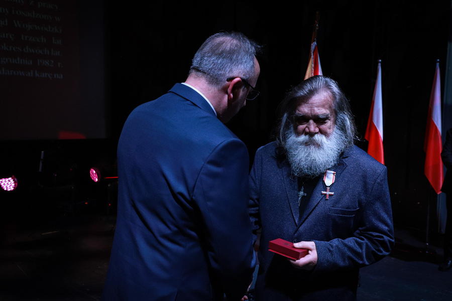 Uroczyste spotkanie Dam i Kawalerów Krzyża Wolności i Solidarności z okazji 45. rocznicy powstania i rejestracji Niezależnego Samorządnego Związku Zawodowego „Solidarność" – 23 kwietnia 2026, fot. Paula Prudziłowicz (IPN)