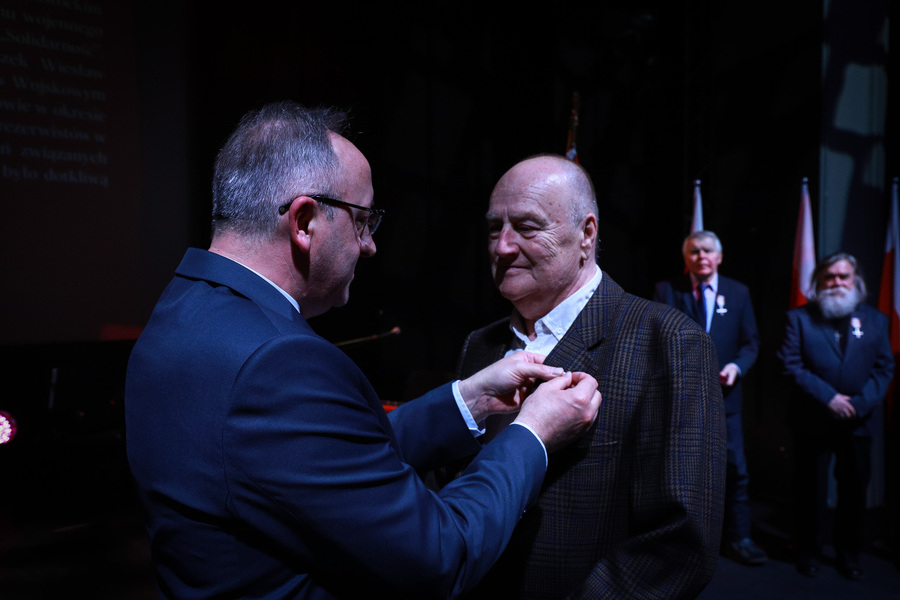 Uroczyste spotkanie Dam i Kawalerów Krzyża Wolności i Solidarności z okazji 45. rocznicy powstania i rejestracji Niezależnego Samorządnego Związku Zawodowego „Solidarność" – 23 kwietnia 2026, fot. Paula Prudziłowicz (IPN)