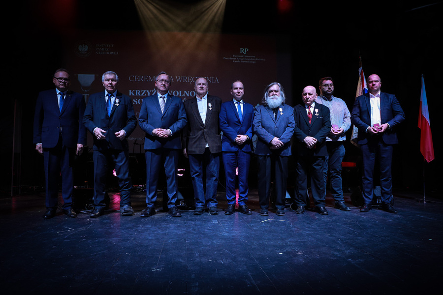 Uroczyste spotkanie Dam i Kawalerów Krzyża Wolności i Solidarności z okazji 45. rocznicy powstania i rejestracji Niezależnego Samorządnego Związku Zawodowego „Solidarność" – 23 kwietnia 2026, fot. Paula Prudziłowicz (IPN)