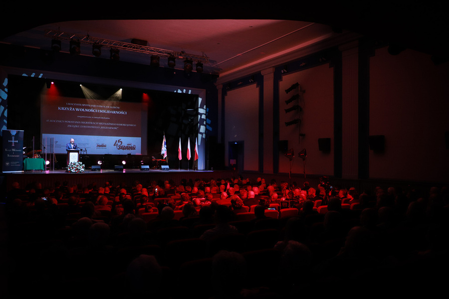 Uroczyste spotkanie Dam i Kawalerów Krzyża Wolności i Solidarności z okazji 45. rocznicy powstania i rejestracji Niezależnego Samorządnego Związku Zawodowego „Solidarność" – 23 kwietnia 2026, fot. Paula Prudziłowicz (IPN)