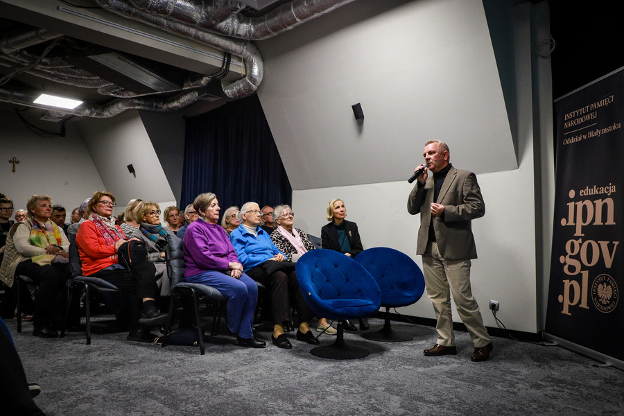 Projekcja pierwszego odcinka serialu dokumentalnego pt. „Szlak Nadziei. Bitwa o Monte Cassino” – 29 kwietnia 2026, fot. Paula Prudziłowicz (IPN)