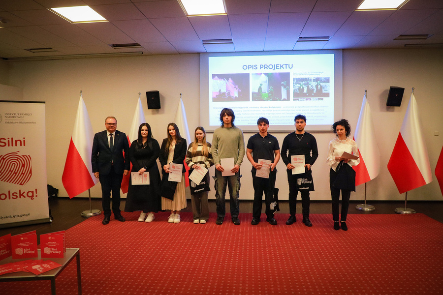 Gala podsumowująca regionalny etap II edycji Ogólnopolskiego Konkursu „Silni Polską” – 14 maja 2026, fot. Paula Prudziłowicz (IPN)
