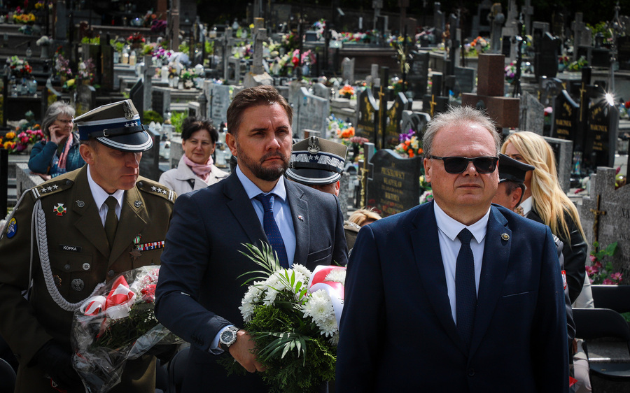 Odsłonięcie i poświęcenie tablicy memoratywnej poświęcone Żołnierzom 2. Korpusu Polskiego – Synom Ziemi Grajewskiej – 18 maja 2026, fot. Paula Prudziłowicz (IPN)