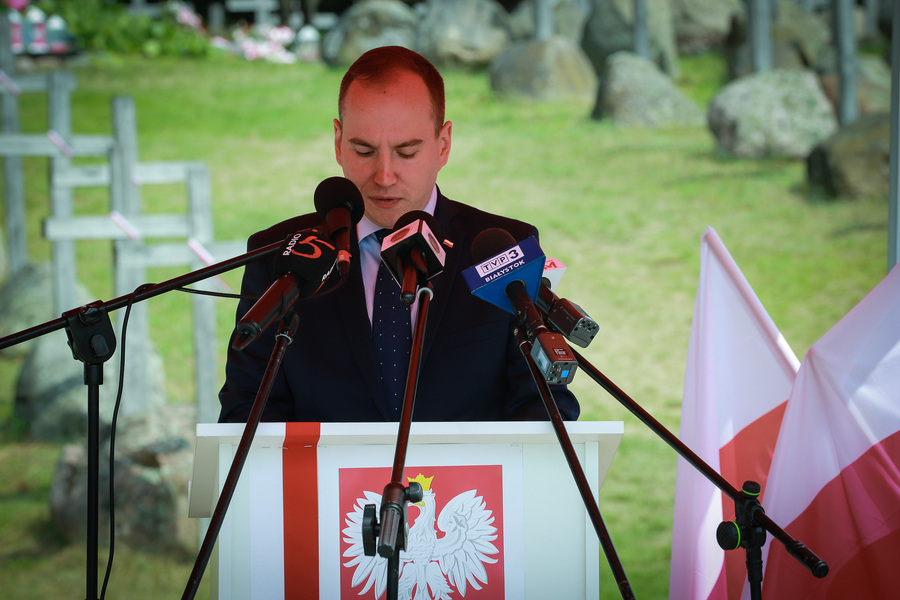 Zginęli, bo byli Polakami – główne uroczystości 81. rocznicy Obławy Augustowskiej w Gibach – 19 lipca 2026, fot. Paula Prudziłowicz (IPN)