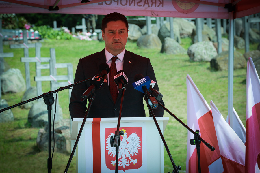 Zginęli, bo byli Polakami – główne uroczystości 81. rocznicy Obławy Augustowskiej w Gibach – 19 lipca 2026, fot. Paula Prudziłowicz (IPN)