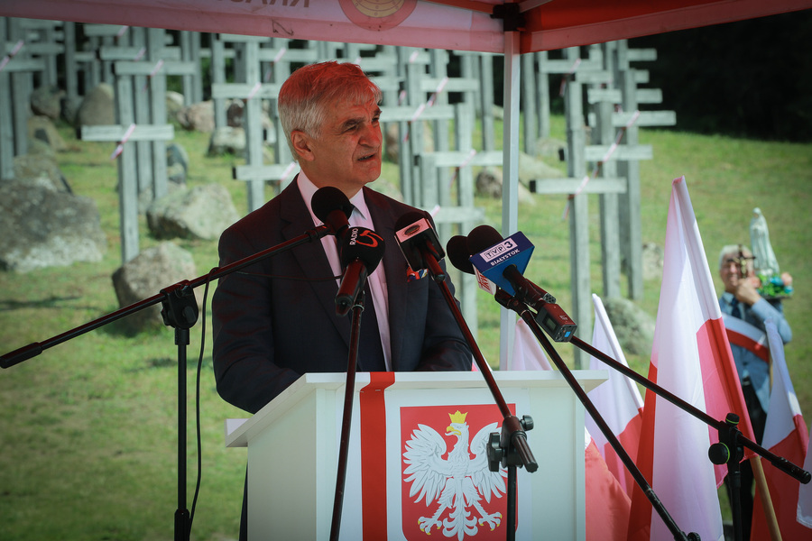 Zginęli, bo byli Polakami – główne uroczystości 81. rocznicy Obławy Augustowskiej w Gibach – 19 lipca 2026, fot. Paula Prudziłowicz (IPN)