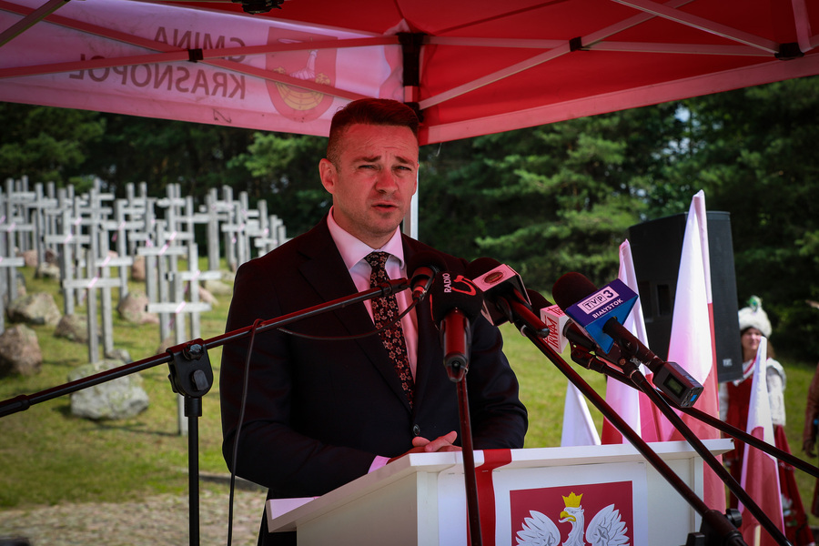Zginęli, bo byli Polakami – główne uroczystości 81. rocznicy Obławy Augustowskiej w Gibach – 19 lipca 2026, fot. Paula Prudziłowicz (IPN)