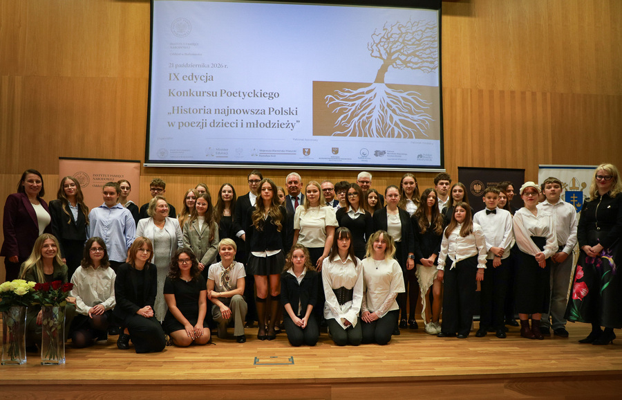 Gala IX edycji Konkursu Poetyckiego „Historia najnowsza Polski w poezji dzieci i młodzieży” – 21 października 2026, fot. Paula Prudziłowicz (IPN)