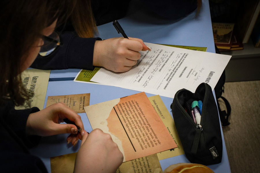 Zajęcia edukacyjne w Gimnazjum im. Jana Śniadeckiego w Solecznikach – 26 października 2026, fot. Paula Prudziłowicz (IPN)