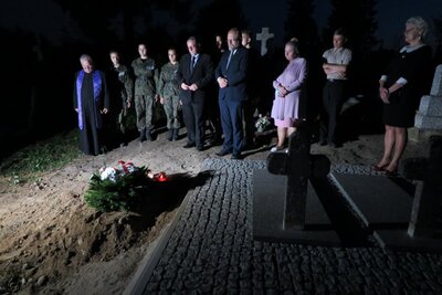 Uroczystości pogrzebowe żołnierza 205 Pułku Piechoty Michała Grędo