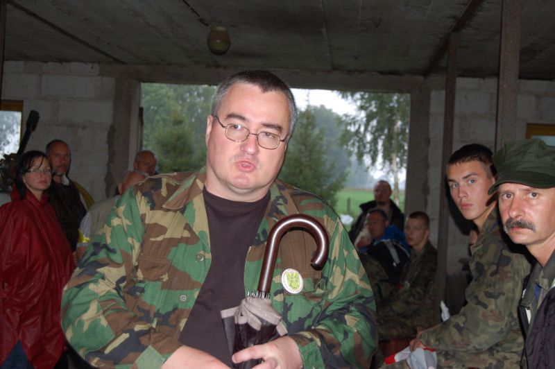 Piotr Łapiński z OBEP w trakcie wykładu dla uczestników rajdu