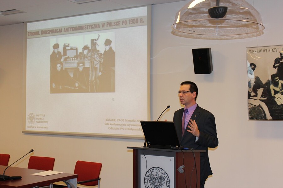 O celowości dalszych badań nad podziemiem niepodległościowym mówił dr Andrzej Zawistowski, dyrektor BEP