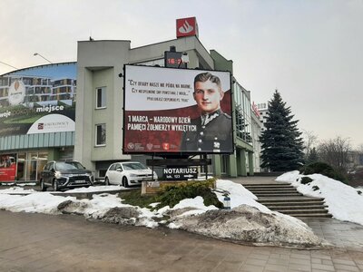 Narodowy Dzień Pamięci Żołnierzy Wyklętych, billboard na ul. Legionowej, fot. IPN Białystok